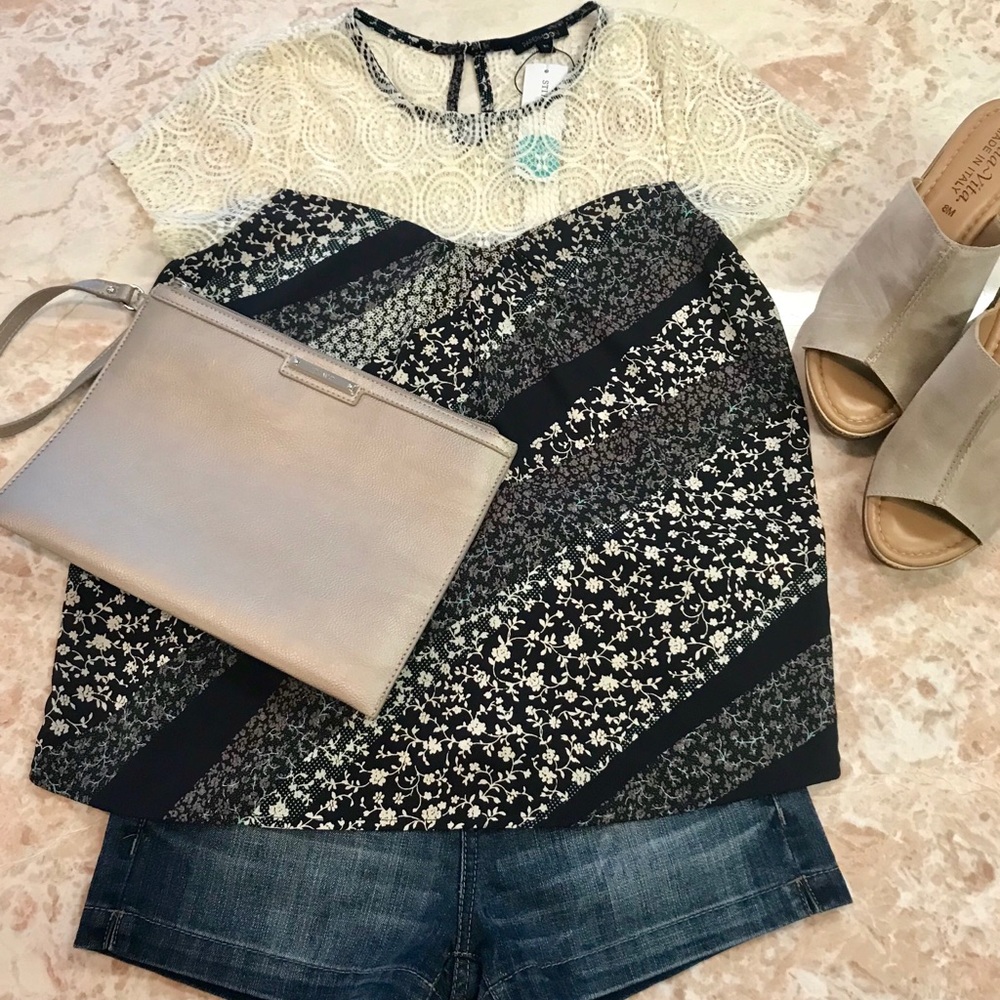 CLOSET CLEAROUT ⚡️ NWT Lace Panel Blouse